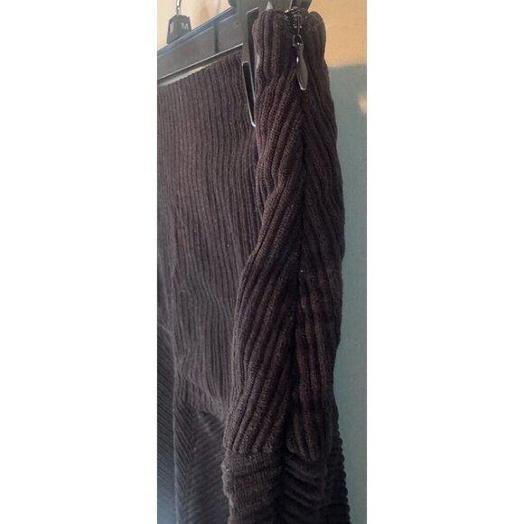 Womens Black Ribbed Lined Side Zip Mini Skirt Small Punk Goth Steampunk Emo Rock - Picture 4 of 10